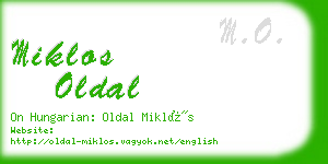 miklos oldal business card